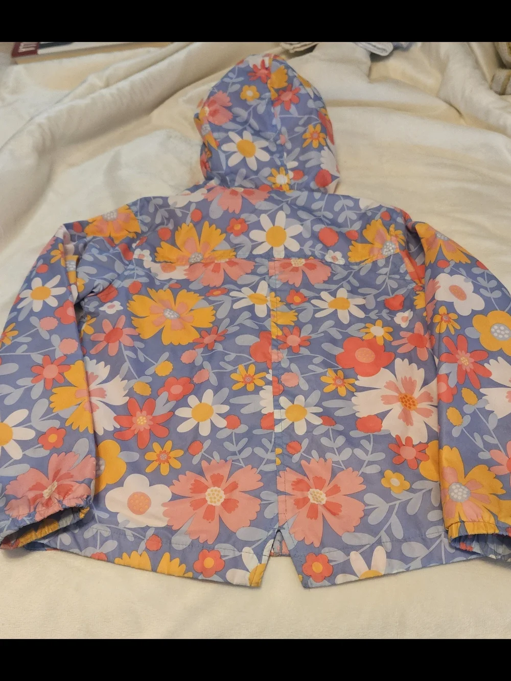 Cat & Jack Floral Hooded Rain Jacket - Purple/Pink/Yellow